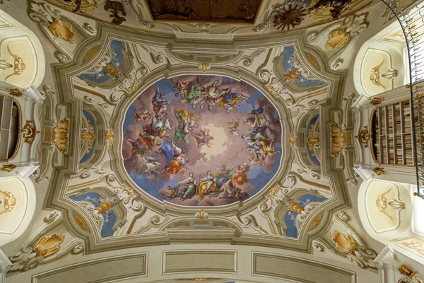 Incredibile Soffitto Della Biblioteca Admont Austria — Foto Stock