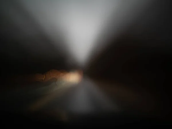 The Blur Of A Road Passing By at Night — Stock Photo, Image