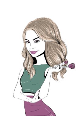 Fırça ve ruj makyaj ustası