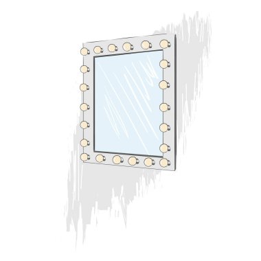 Elektrik ampuller ile ayna