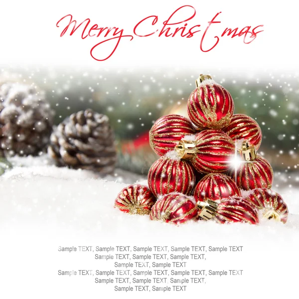 Vánoční koule haldy — Stock fotografie
