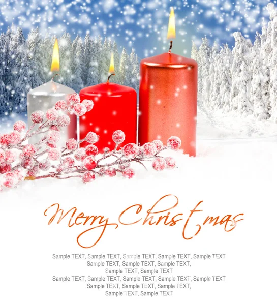 Christmas Candles Background — Stock Photo, Image