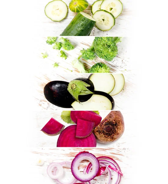Vegetable Mix Stripes — Stock Photo, Image