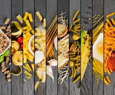 Makarna karışımı çizgili