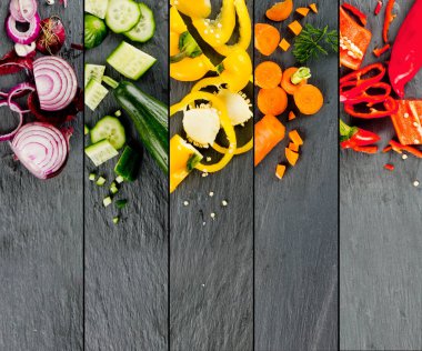 Sebze karışımı çizgili