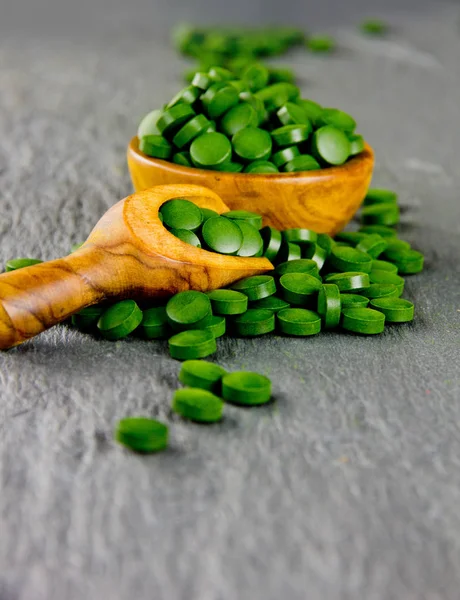 Pílula de Chlorella montes — Fotografia de Stock