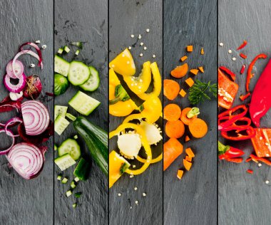 Sebze karışımı çizgili