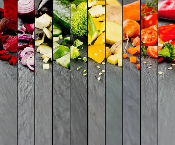 Warzywny Mix paski — Zdjęcie stockowe