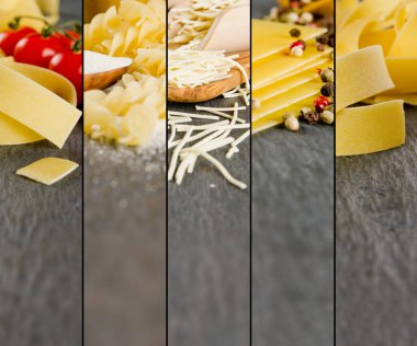 Makarna karışımı çizgili