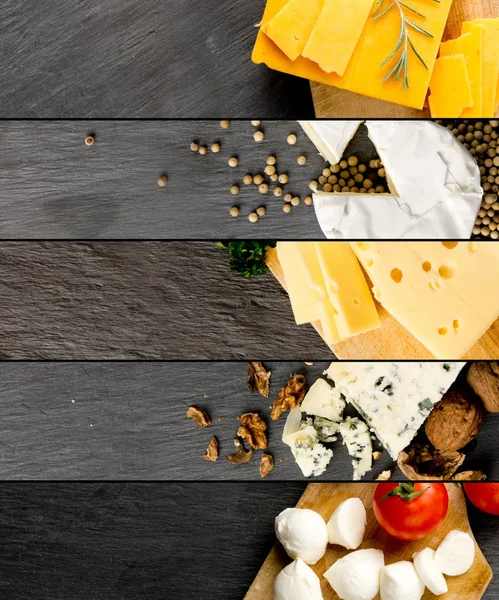 チーズ ミックス ストライプ — ストック写真