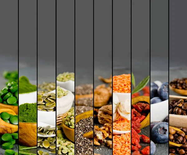 Superfood Mix ränder — Stockfoto