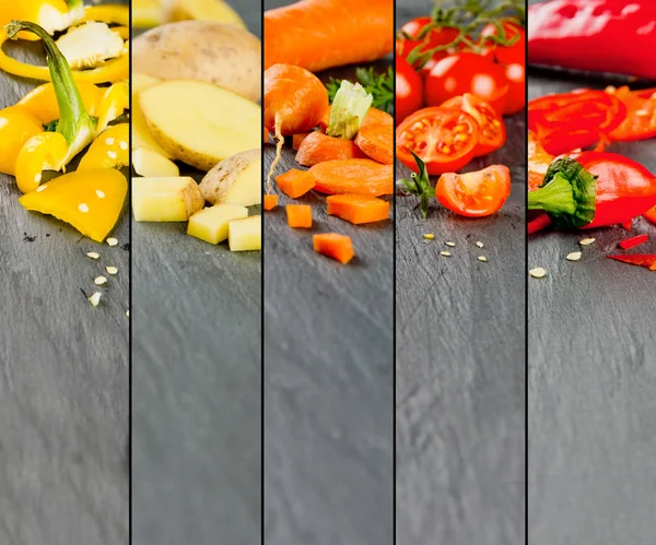 Zöldség Mix csíkok — Stock Fotó