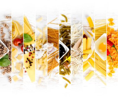 Makarna karışımı çizgili