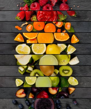 Meyve karışımı çizgili