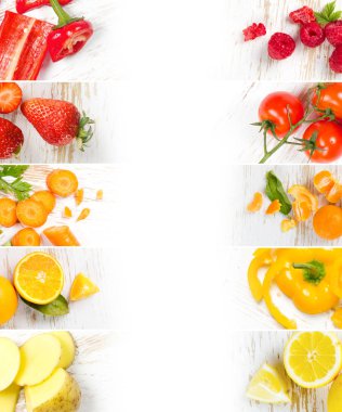 Meyve ve sebze karışımı