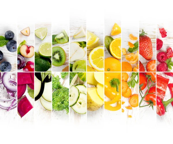 Mischung aus Obst und Gemüse — Stockfoto