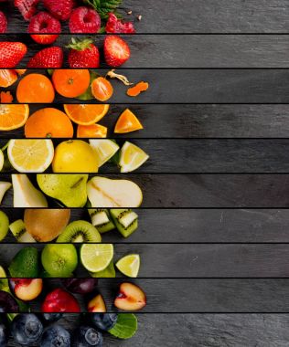 Meyve karışımı çizgili