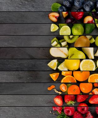 Meyve karışımı çizgili