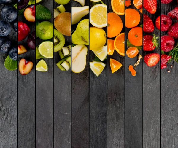 Rayas de mezcla de frutas Fotos De Stock