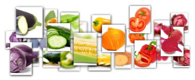 Sebze karışımı dikdörtgenler