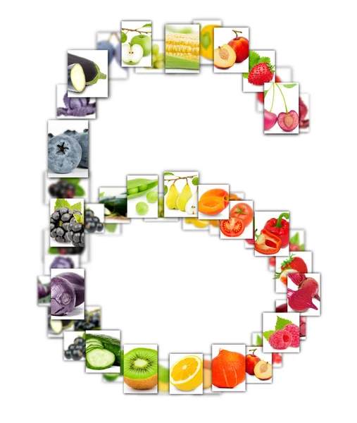 Carta de frutas y verduras —  Fotos de Stock