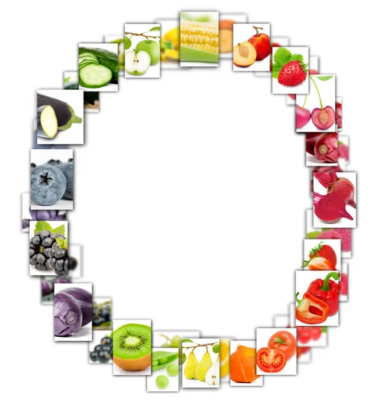 Fruit and Vegetable Letter — Stock Photo, Image