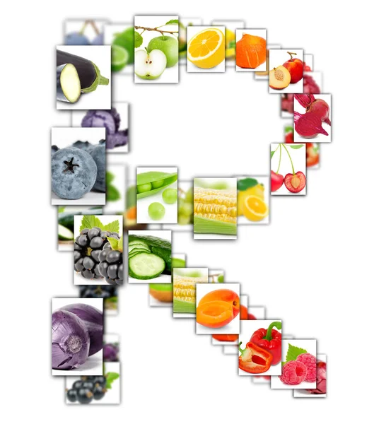 Carta de frutas y verduras —  Fotos de Stock