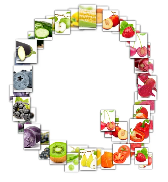 Fruit and Vegetable Letter — Stock Photo, Image