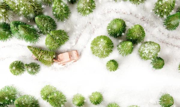 Christmas Tree on a Car in the Forest — Stock Photo, Image