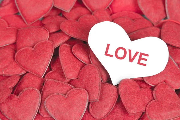 Κόκκινο Valentine καρδιές αγάπης — Φωτογραφία Αρχείου