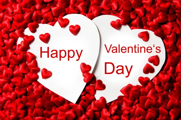 Kırmızı Sevgililer Günü Aşk Kalpleri — Stok fotoğraf