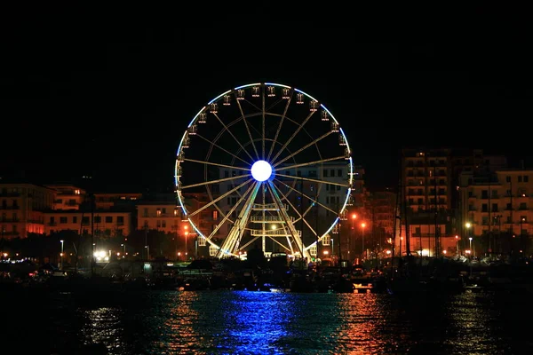 Roda Gigante Passeio Marítimo Salerno — Fotografia de Stock