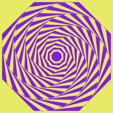 Mor ve sarı soyut çizgili arka plan. Optik sanat. Vektör.