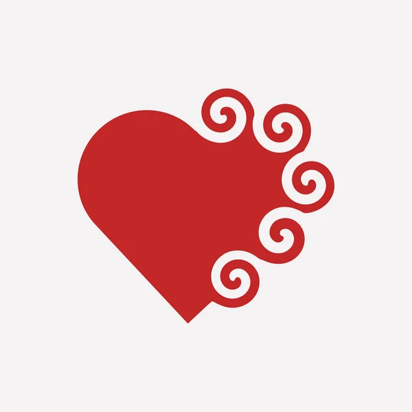 Ажурне Красиве Червоне Серце Векторні Ілюстрації — стоковий вектор