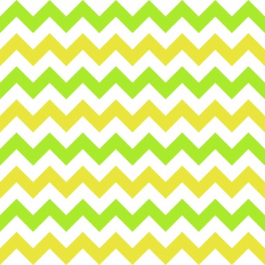 Beyaz, sarı ve yeşil zikzak çizerek kusursuz desen. Vektör illüstrasyonu.
