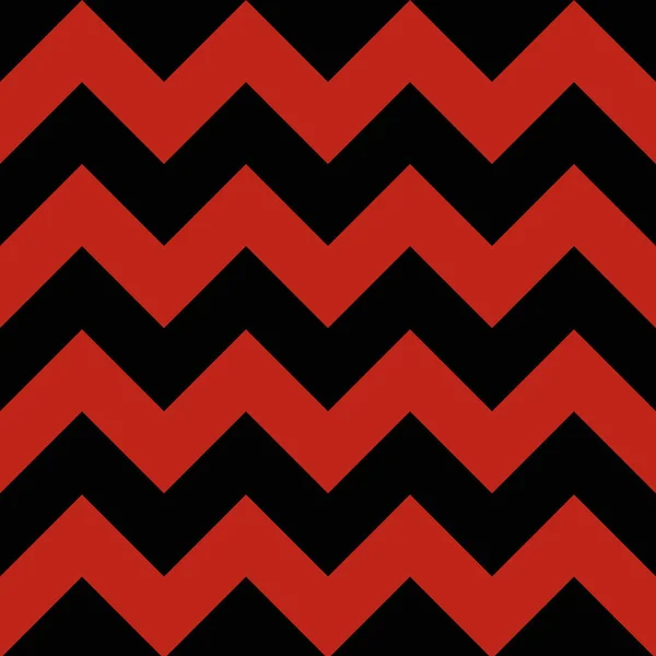 Textura Geométrica Zigzag Negra Roja Abstracta Ilustración Vectorial — Vector de stock