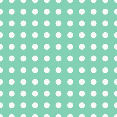 Yeşil arkaplanda bembeyaz bezelye deseni.