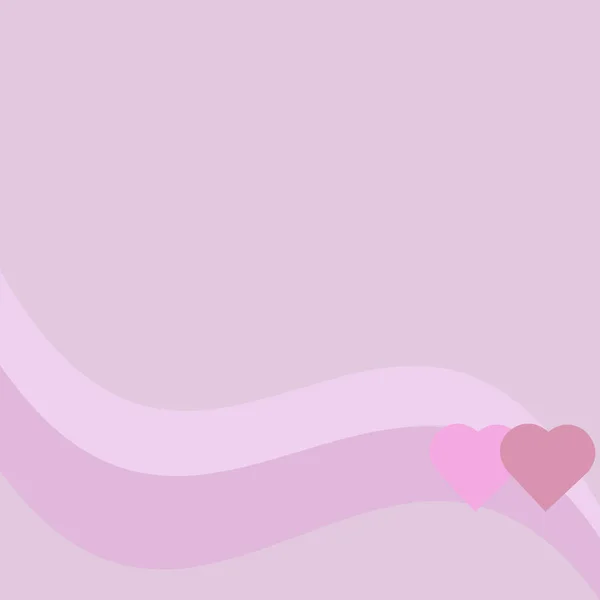 Κάρτα Δύο Καρδιές Ροζ Φόντο Διάνυσμα — Διανυσματικό Αρχείο