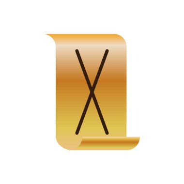 Eski bir kağıt üzerinde İskandinav mührü. Eski okült semboller. Vektör.