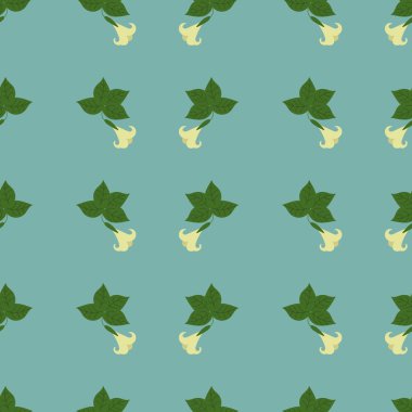 Tropik çiçeklerle kusursuz desen. vektör illüstrasyonu.