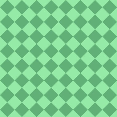 Yeşil eşkenar dörtgenler, kusursuz desenler. Vektör illüstrasyonu.