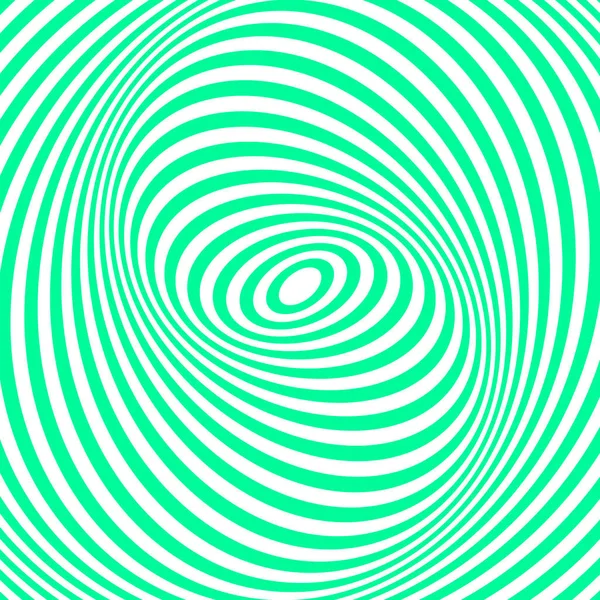 Green White Abstract Striped Background Optical Art Vector — Stock Vector