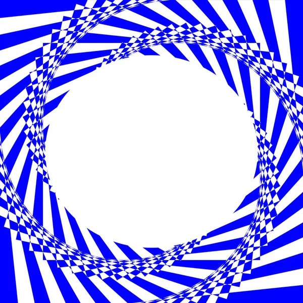 Modrobílý Abstraktní Pruhovaný Rám Optické Umění Vektor — Stockový vektor