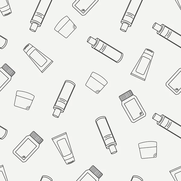 Kozmetik karalama koleksiyonu. Kusursuz desen. Vektör.