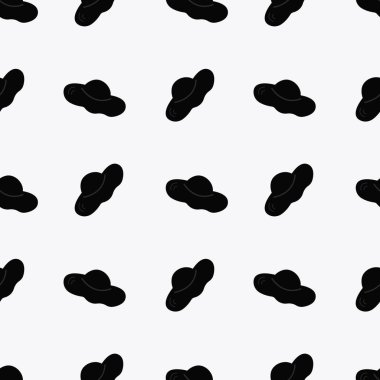 Şapkalı kusursuz desen. Vektör illüstrasyonu.