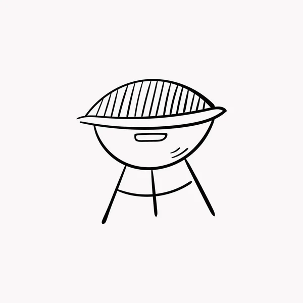 Ícone Barbecue Doodle Desenho Mão Ilustração Vetorial —  Vetores de Stock