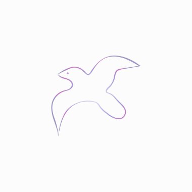 Bir martı çizimi. Karalama elemanı. Vektör illüstrasyonu.