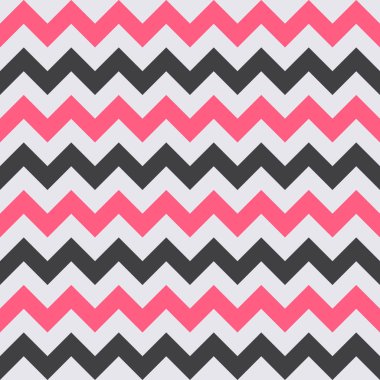 Pembe ve gri zigzag ile kusursuz desen. Vektör illüstrasyonu.