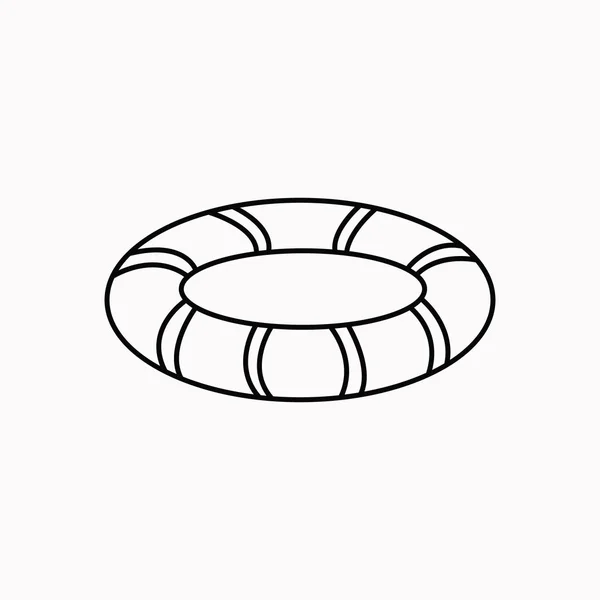 Lifebuoy Doodle Icon Рисование Вручную Раскраска Векторная Иллюстрация — стоковый вектор