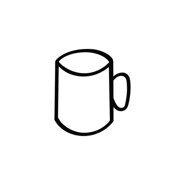 Ícone Caneca Doodle Desenho Mão Ilustração Vetorial — Vetor de Stock